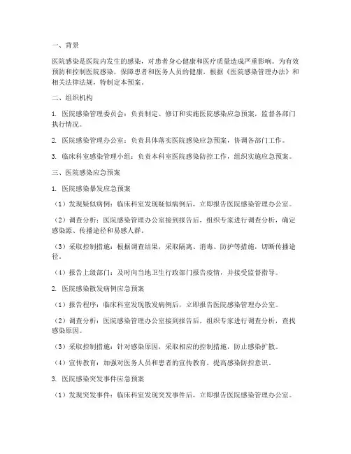 医院感染各项应急预案