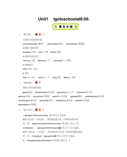 人教精通版小学英语六年级上册单元知识点总结(全册)(完美版)