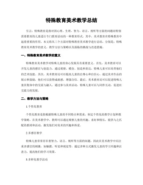 特殊教育美术教学总结