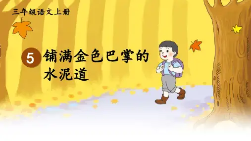 统编版语文三年级上册第5课《铺满金色巴掌的水泥道》教学课件PPT