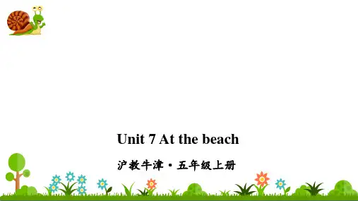 沪教牛津五年级英语上册Unit 7 At the beach
