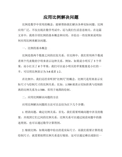 应用比例解决问题