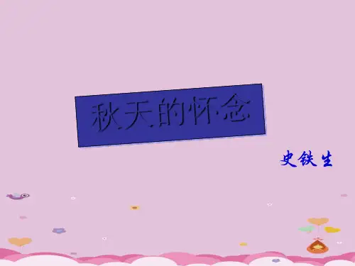 人教部编版七年级上册 5《秋天的怀念》课件(27张ppt)优质课件PPT