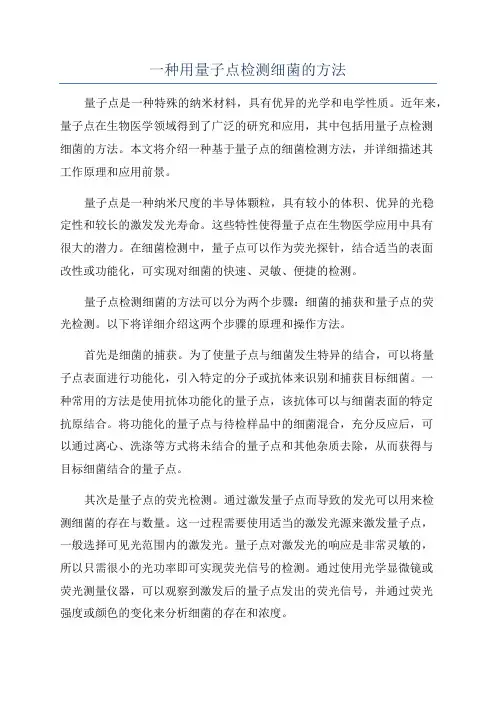 一种用量子点检测细菌的方法
