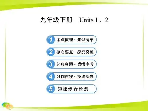 初中英语全程复习方略课件(教材复习案)九年级下册 Units 1、2(译林牛津版)(1)
