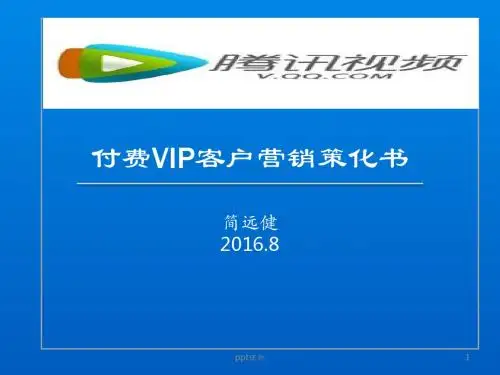 腾讯视频VIP营销计划  ppt课件