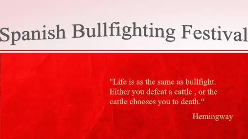 西班牙斗牛节bullfighting festival