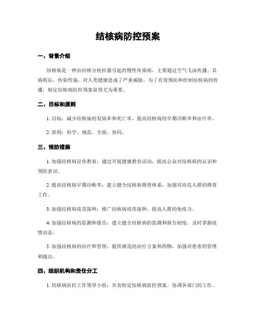 结核病防控预案