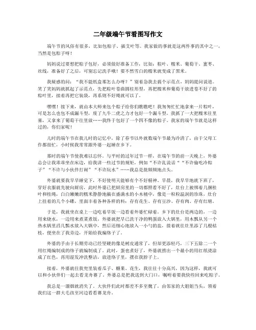 二年级端午节看图写作文