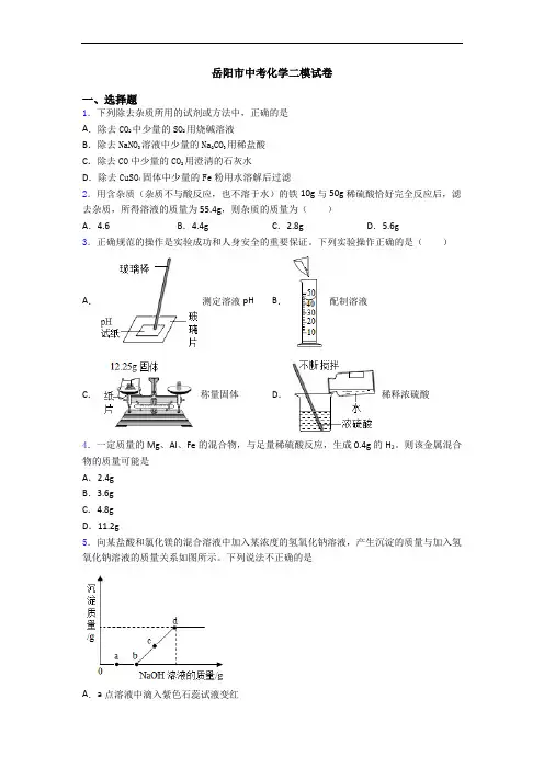 岳阳市中考化学二模试卷