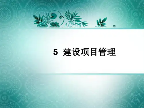 项目建设项目管理ppt课件
