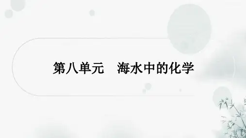 鲁教版中考化学复习第八单元海水中的化学课件