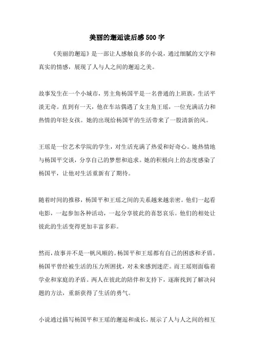 美丽的邂逅读后感500字
