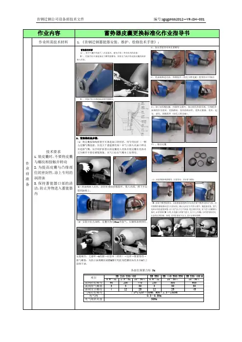 蓄能器皮囊更换标准化作业指导书