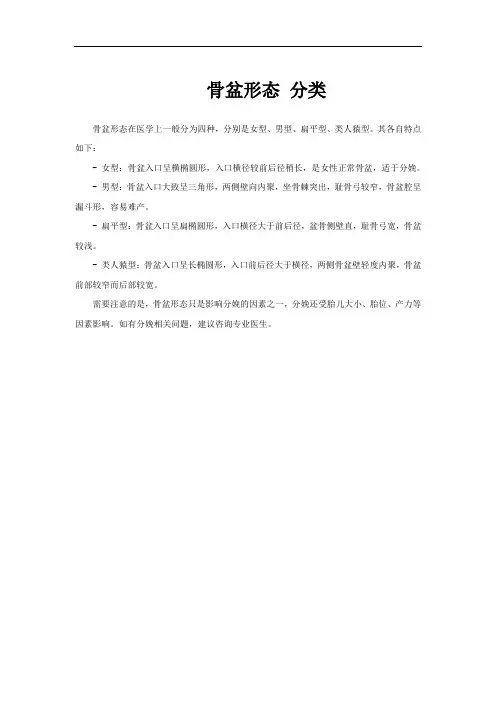 骨盆形态 分类