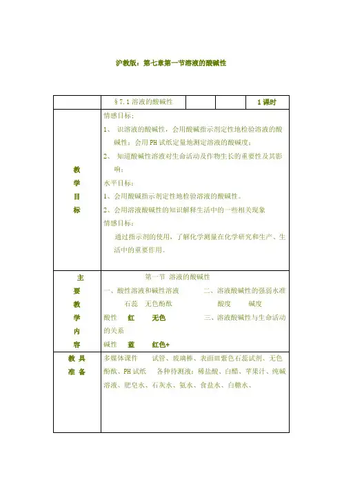 沪教新课标九年级下册初中化学《第七章 应用广泛的酸、碱、盐 第1节 溶液的酸碱性》_9