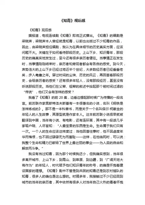 《知青》观后感
