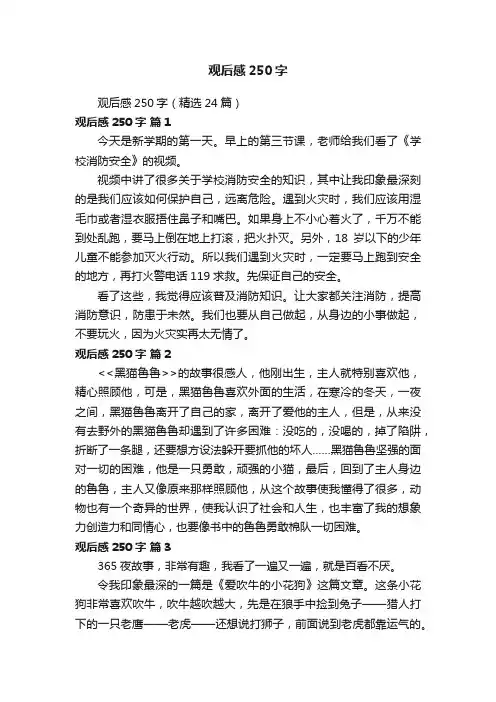 观后感250字