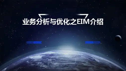 业务分析与优化之EIM介绍