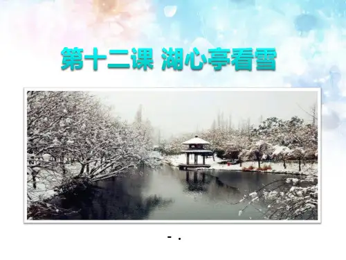 《湖心亭看雪》PPT课件