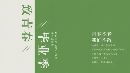 致青春毕业纪念册同学会相册ppt