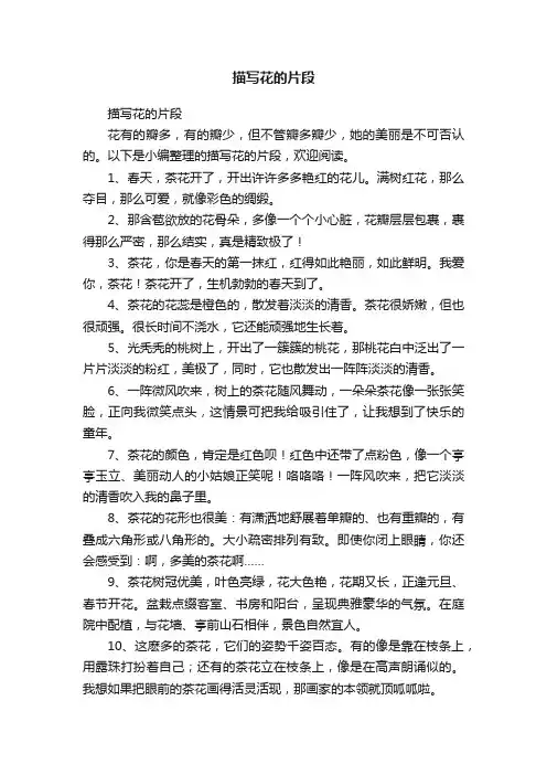 描写花的片段