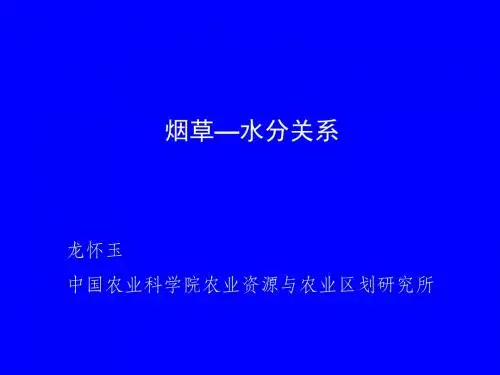 烟草水分关系河南讲义