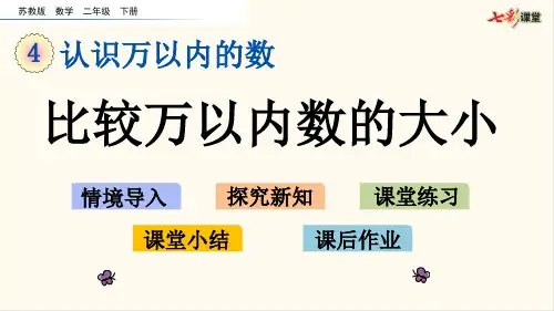 40.苏教版二年级数学下册4.7 比较万以内数的大小(优质课件)