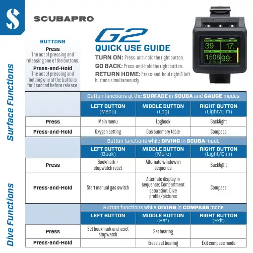 Suunto D5 - 产品说明书