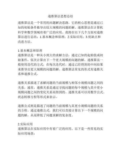 递推算法思想总结