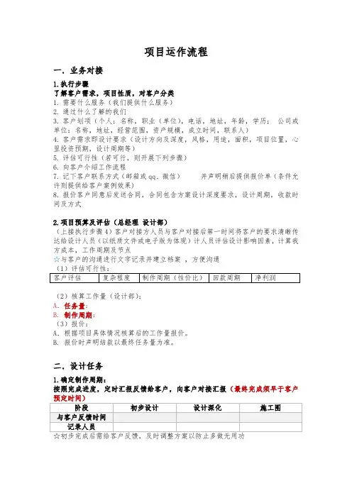 (完整word版)项目对接执行方法(word文档良心出品)
