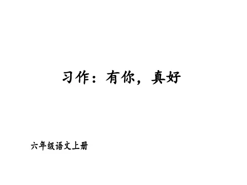 六年级上册 习作：有你,真好 人教部编版ppt完美课件(16张ppt)
