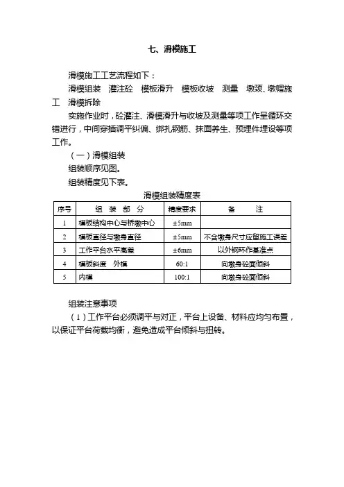 (桥)桥墩滑模施工