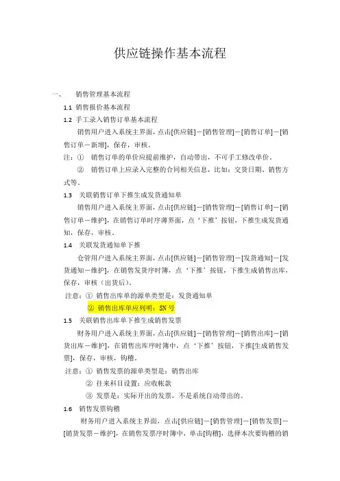 供应链基本流程图