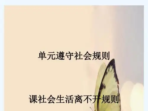 八年级道德与法治上册 第二单元 遵守社会规则 第三课 社会生活离不开规则 第1框 维护秩序课件3 新人教版