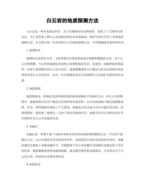 白云岩的地质探测方法
