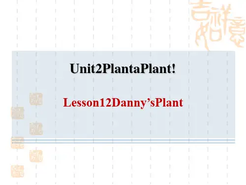 冀教版八年级下册英语 Unit2 Lesson 12 Danny’s Plant