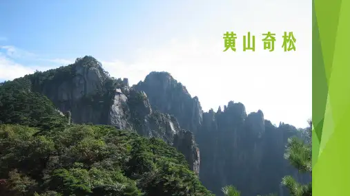 苏教版五年级上黄山奇松课件