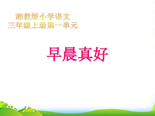 三年级语文上册 早晨真好课件 湘教