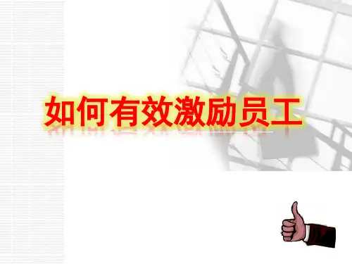 如何激励员工(PPT44页)