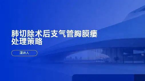 肺切除术后支气管胸膜瘘处理策略