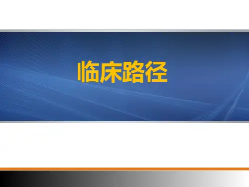 临床路径讲解__ppt课件