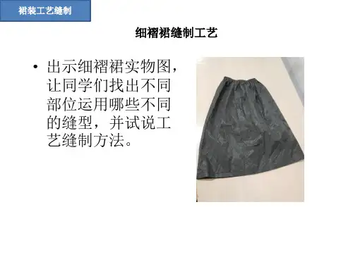 服装专业精品课件：细褶裙工艺缝制