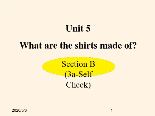 最新人教PEP版九年级上册英语精品课件：-Unit 5-Section B (3a-Self Check)