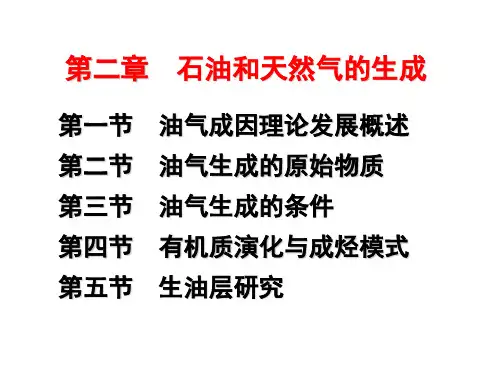 第02章 石油和天然气的生成
