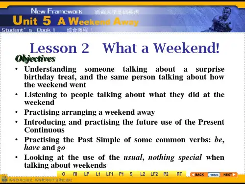 Unit 5 Lesson 2 What a Weekend!