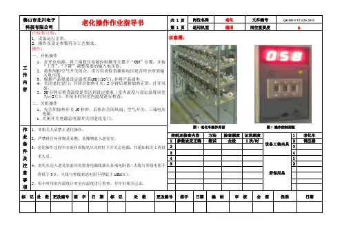 老化操作工艺指导书