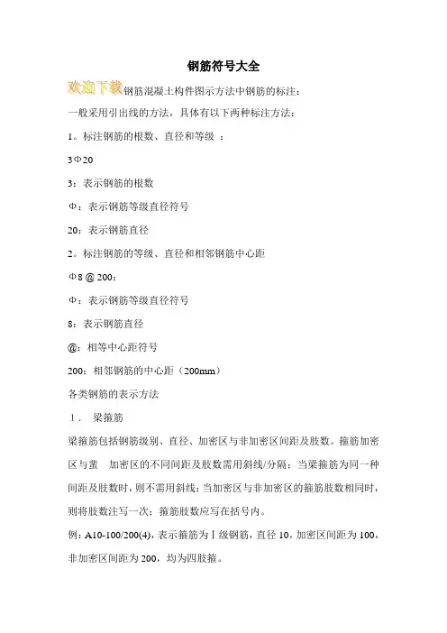 钢筋符号大全