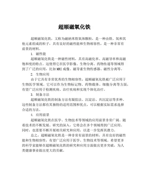 超顺磁氧化铁