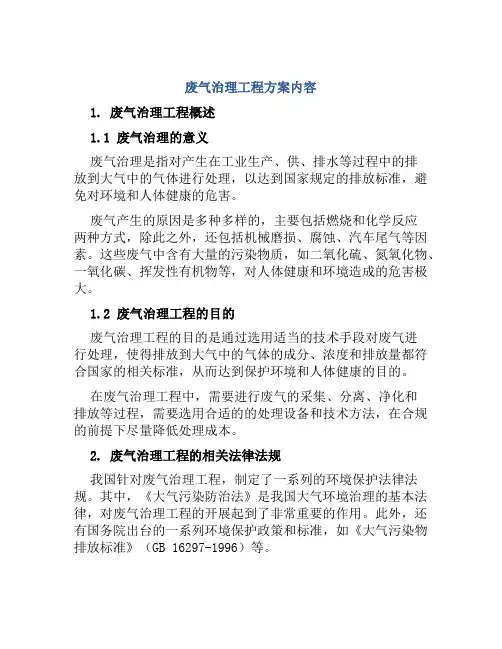 废气治理工程方案内容